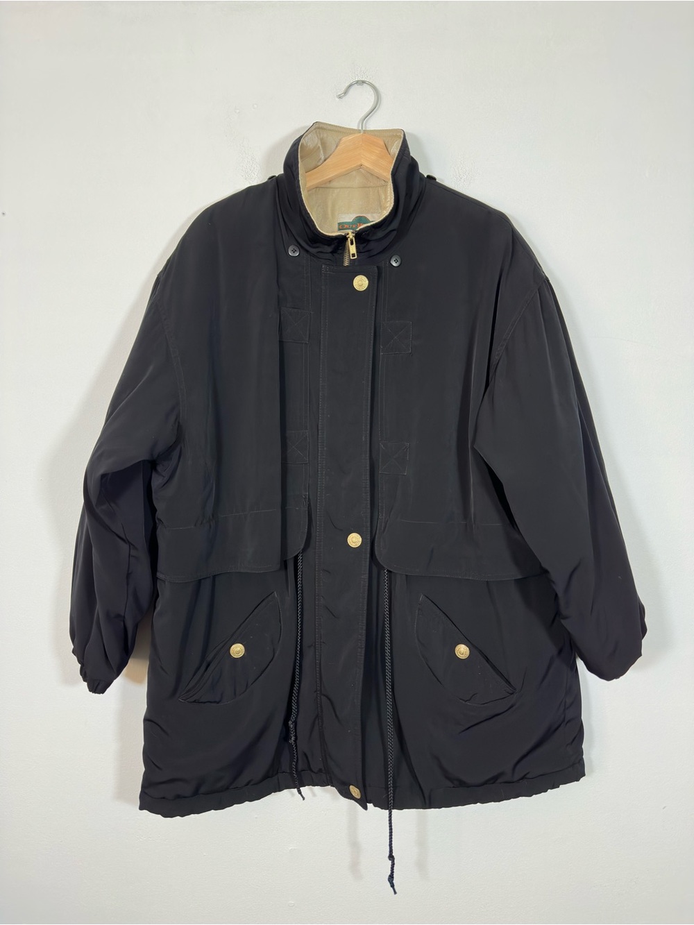 Outbrook Winter Coat Insulated Jacket Raincoat Sz L Black Utility Warm Outdoor